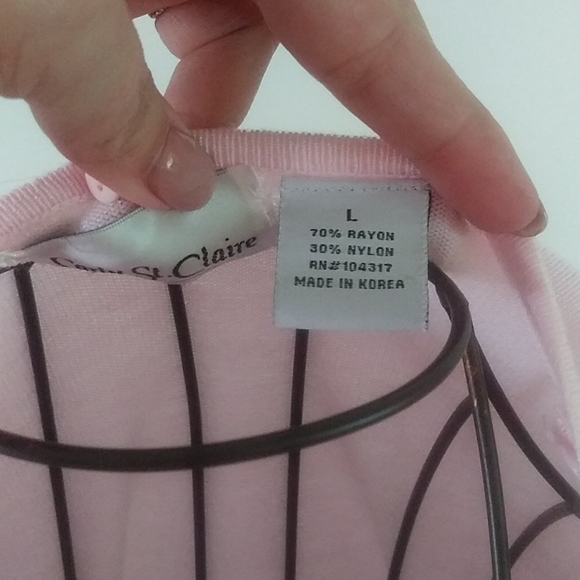 Ladies size large pink button-up cardigan - Picture 3 of 3